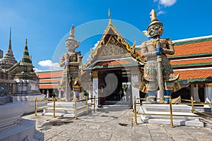 Gaint Guards at Wat Phra Kaew, in Bangkok, Thailand