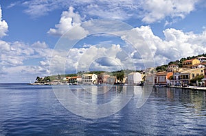 Gaios village in Paxoi island, Greece