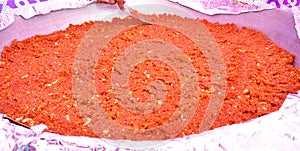 Gajar Halwa is a carrot-based sweet dessert pudding from India.