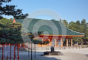 Gaku-den Hall of Heian-jingu Shrine. Kyoto. Japan