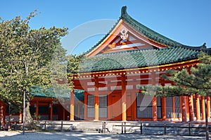 Gaku-den Hall of Heian-jingu Shrine. Kyoto. Japan