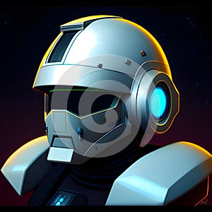 Galactic force soldier scifi helmet generated by ai