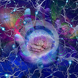 Galactic Mind. Sci fi art