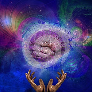 Galactic Mind on Vivid Background