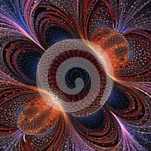 Galactic Spiral Dance: A Fractal Vision of Celestial Wonders and Stardust