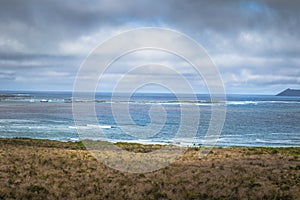 Galapagos Islands - August 25, 2017: Panorama of Isabela Galapagos Islands, Ecuador