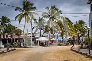 Galapagos Islands - August 25, 2017: Town of Puerto Villamil in Isabela island, Galapagos Islands, Ecuador