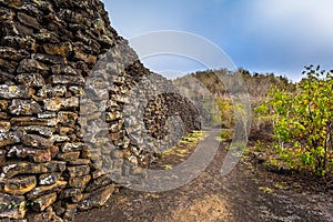 Galapagos Islands - August 25, 2017: Wall of Tears in Isabela Island, Galapagos Islands, Ecuador