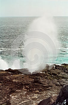 Galapagos Islands Blowhole photo