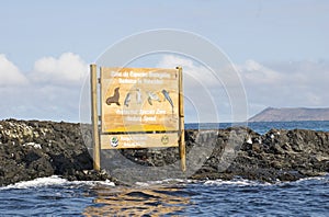 Galapagos Islands Isabella Island Park Sign photo