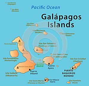 Galapagos Islands map