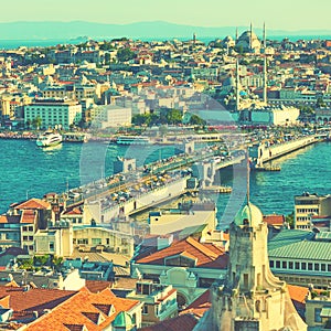 The Galata Bridge and Fatih in Istanbul