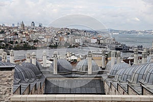 Galata and Karakoy district in Istanbul city