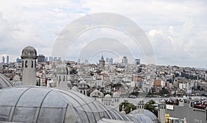 Galata and Karakoy district in Istanbul city