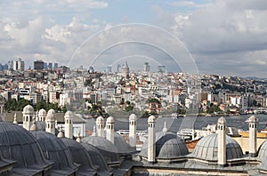 Galata and Karakoy district in Istanbul city