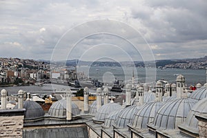 Galata and Karakoy district in Istanbul city