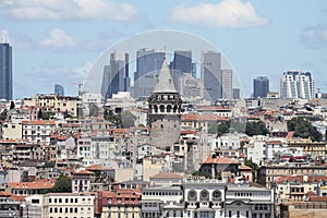 Galata and Karakoy district in Istanbul city