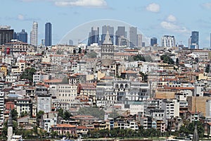 Galata and Karakoy district in Istanbul city