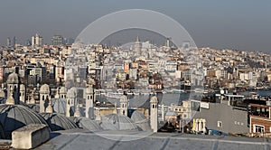 Galata and Karakoy district in Istanbul city