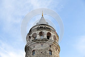 Galata Tower in Beyoglu, Istanbul, Turkey