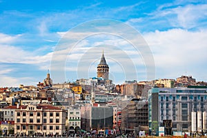Galata Tower and Cloudy sky