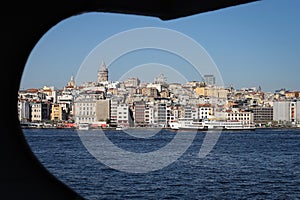 Galata Tower and Galata District in Istanbul, Turkey