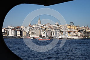 Galata Tower and Galata District in Istanbul, Turkey