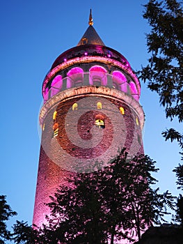 Galata Tower, Galata Kulesi in Istanbul, Turkey