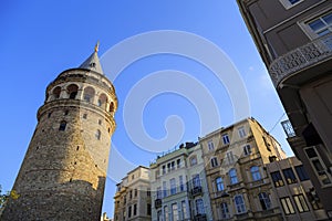 Galata Tower in Istanbul, Turkey.