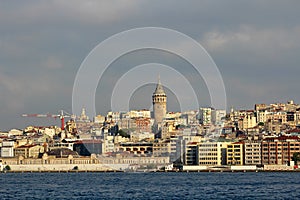 Galata Tower in Istanbul,Turkey.