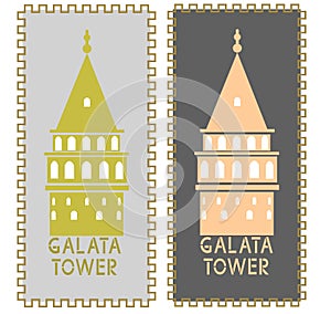 Galata Tower Istanbul Turkey vector illustration