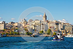 Galata Tower Viewed from Galata Bridge