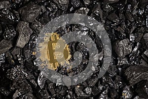 Galati, Romania - April 27, 2021 Site cryptocurrency mining Bitcoin