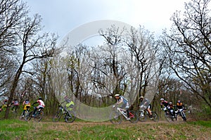 GALATI, ROMANIA - APRIL 05: Unknown racers on the competition of