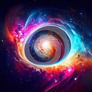 Galaxy. Abstract space background. Starry outer space texture. 3D rendering AI generated