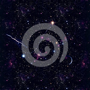 Galaxy background around and stars