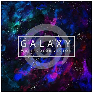 Galaxy Cosmic Watercolor Texture Vector