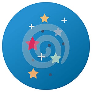 Galaxy Flat background vector icon which can easily modify or edit photo