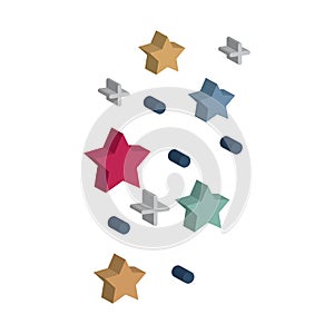 Galaxy  Isometric vector icon which can easily modify or edit