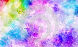 Galaxy Neo Pastel Unicorn Theme Space Sky Stars Lights Nature Sci-Fi Fantasy Futuristic Blur Bokeh Oriental Ornamental Background