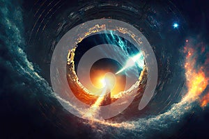 galaxy portal time warp tunnel for traveling in space