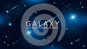 Galaxy space background with abstract shape and stars