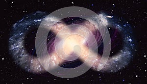 Galaxy space infinity symbol positive