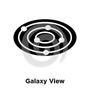 Galaxy View icon vector isolated on white background, logo concept of Galaxy View sign on transparent background, black filled