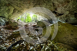 The Galbena River Cave in Apuseni mountains photo