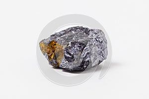 Galena ore isolated on white background.