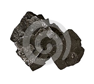 Galena, ore of lead on white background isolated