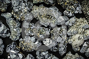 Galena and pyrite macro detail texture background