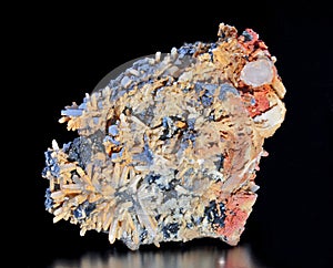 Galena, quartz and calcite photo