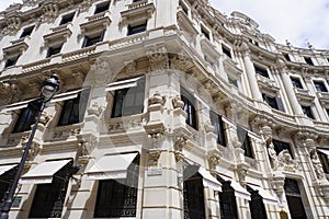 Galeria Canalejas Shopping Center from Plaza de Canalejas of Madrid City. Spain